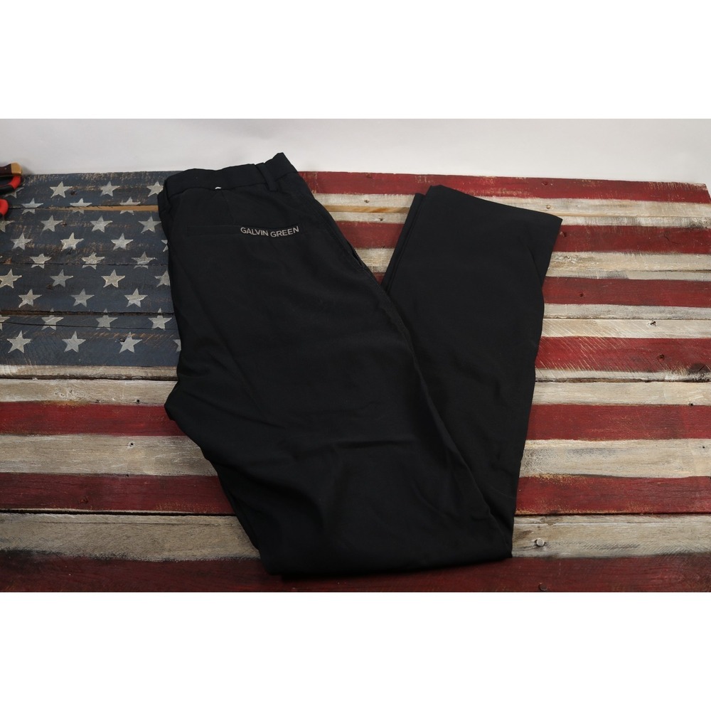 Galvin Green Noah Mens Golf Black 30x30 Breathable Performance Trousers Pants